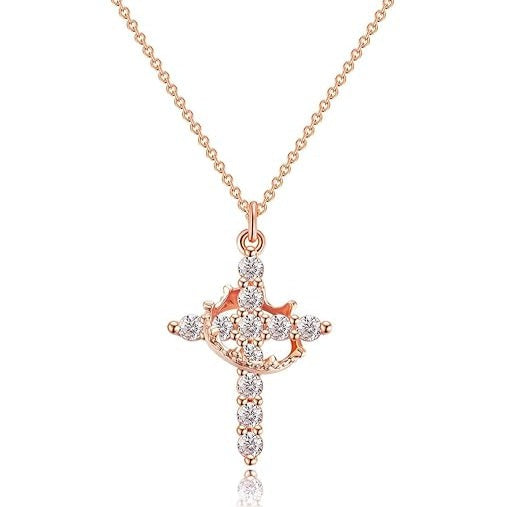 CROSS & CROWN NECKLACE
