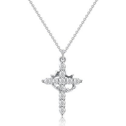 CROSS & CROWN NECKLACE