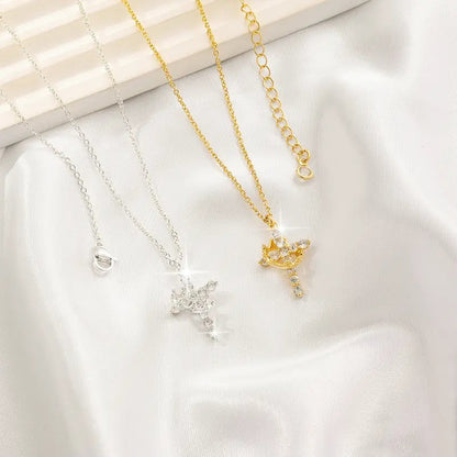 CROSS & CROWN NECKLACE